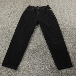 VTG Levis Jeans Womens 10 Dark Black Denim Pants 550 Relaxed Taper 90s Y2K USA